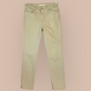 Levi's Original Classic Straight Jeans Regular Fit Women 6 Tan Stretch Mid Rise